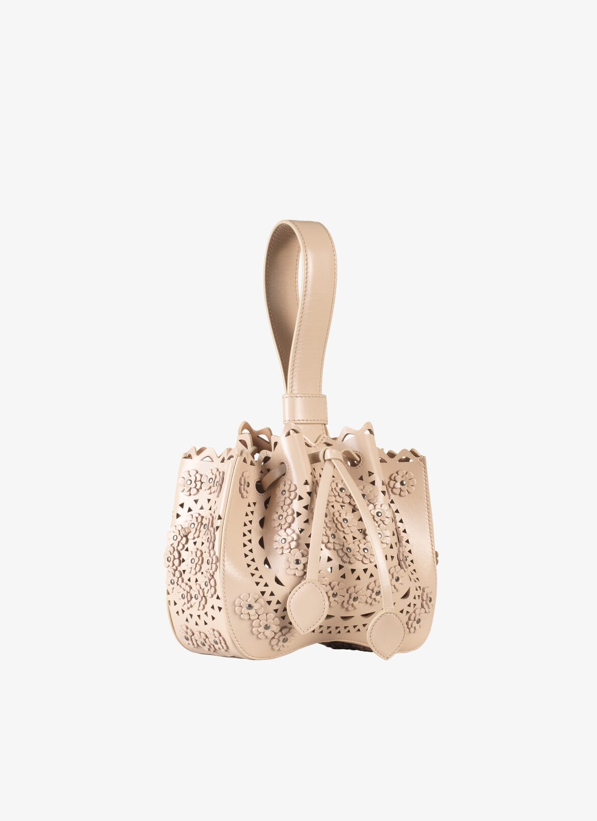 ROSEMARIE MINI CUIR LUX NEW VIENNE FLEUR BEIGE BIJOUX ALAÏA BEIGE  ROSEMARIE MINI CUIR LUX NEW VIENNE FLEUR BEIGE BIJOUX